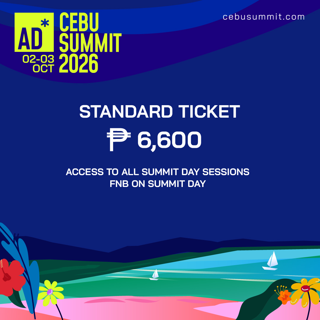 Standard ticket in Philippine pesos for the Future of Agencies Summit, Cebu, 2-3 October 2026
