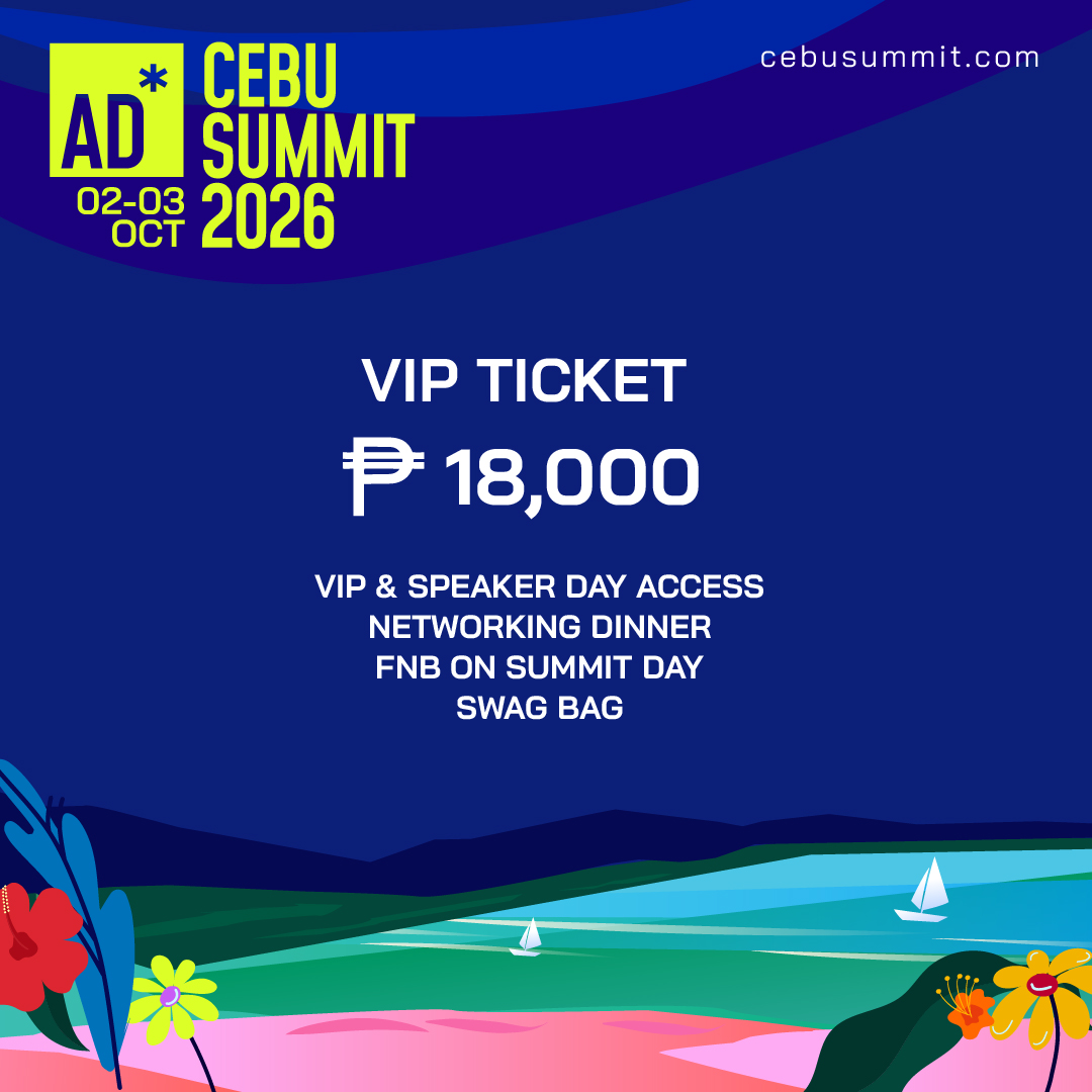 VIP ticket in Philippine pesos for the Future of Agencies Summit, Cebu, 2-3 October 2026